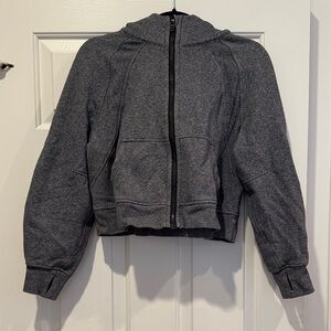 Lulu Lemon Dark Heather Gray Zip-Up Hoodie